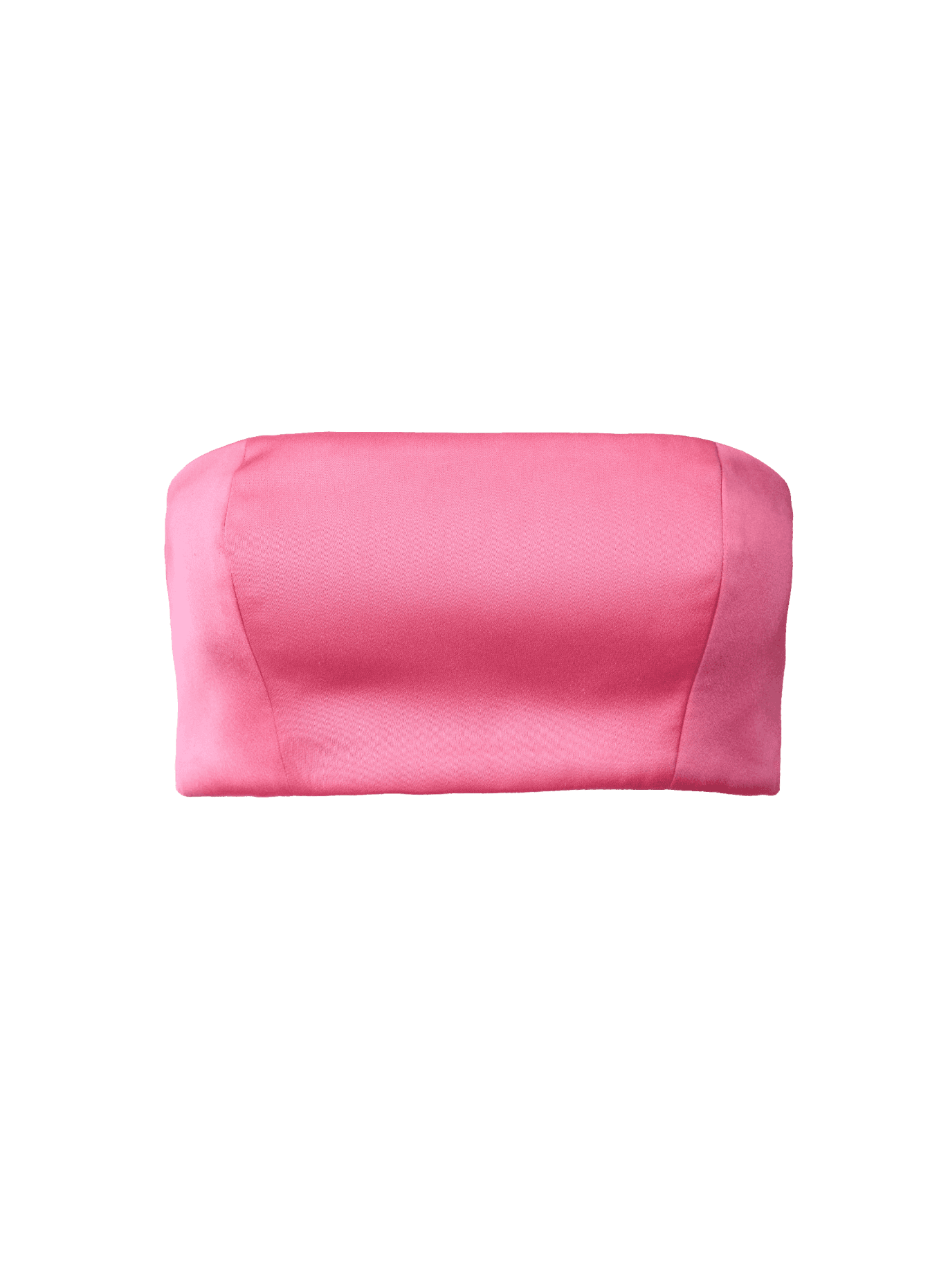 pink recycled polyester satin bandeau